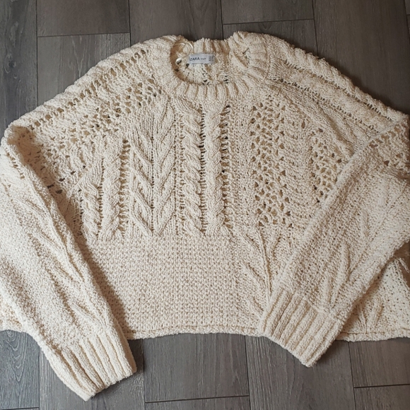 Zara chunky knit cropped sweater - Picture 2 of 9